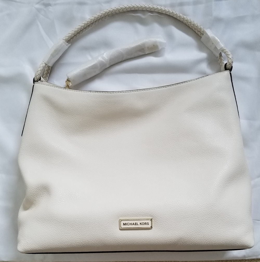 Michael Kors Cream Leather Shoulder Bag